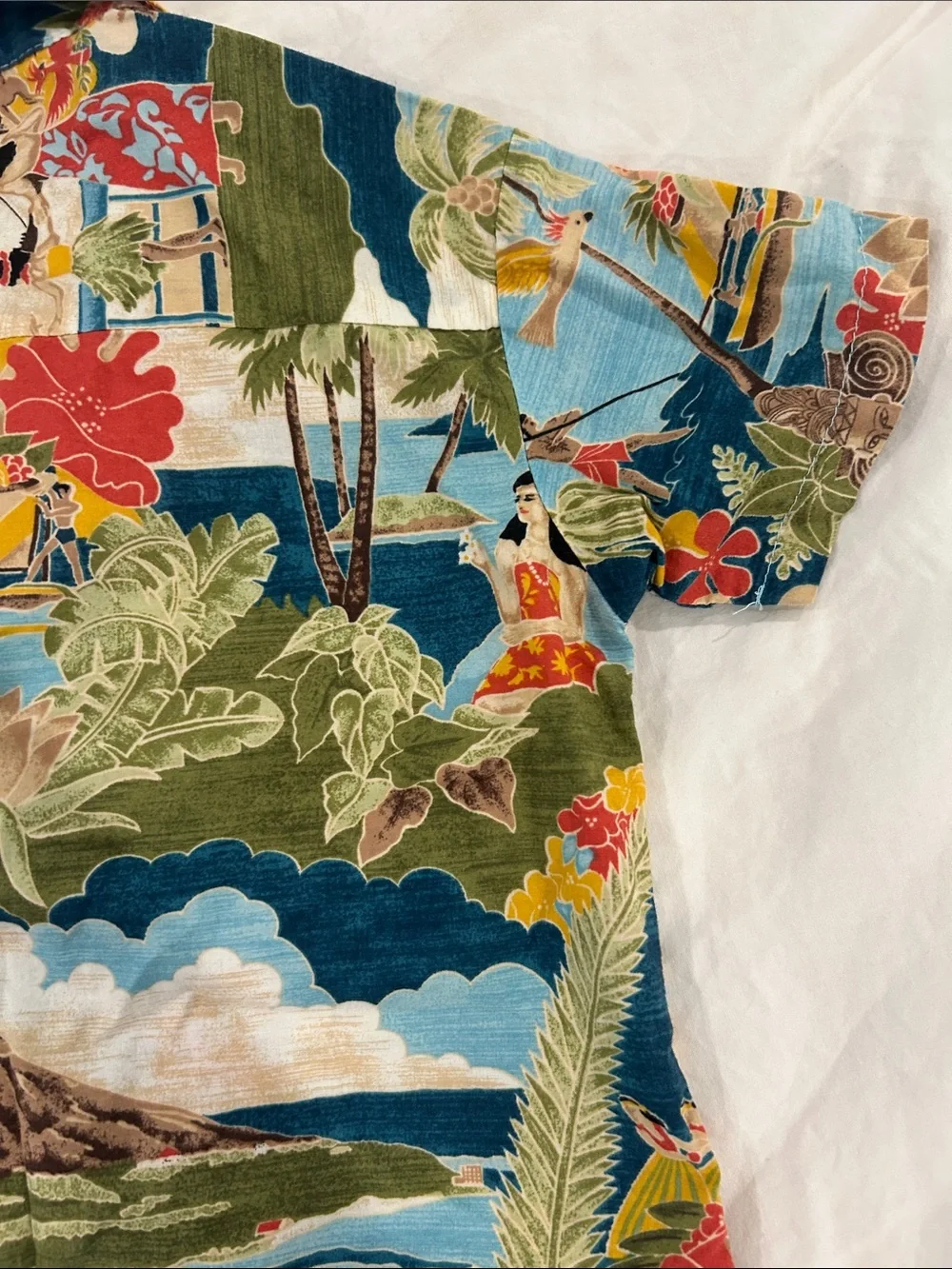 Tori Richard Kids' Short-Sleeve Hawaiian Shirt boat day 2T 3T